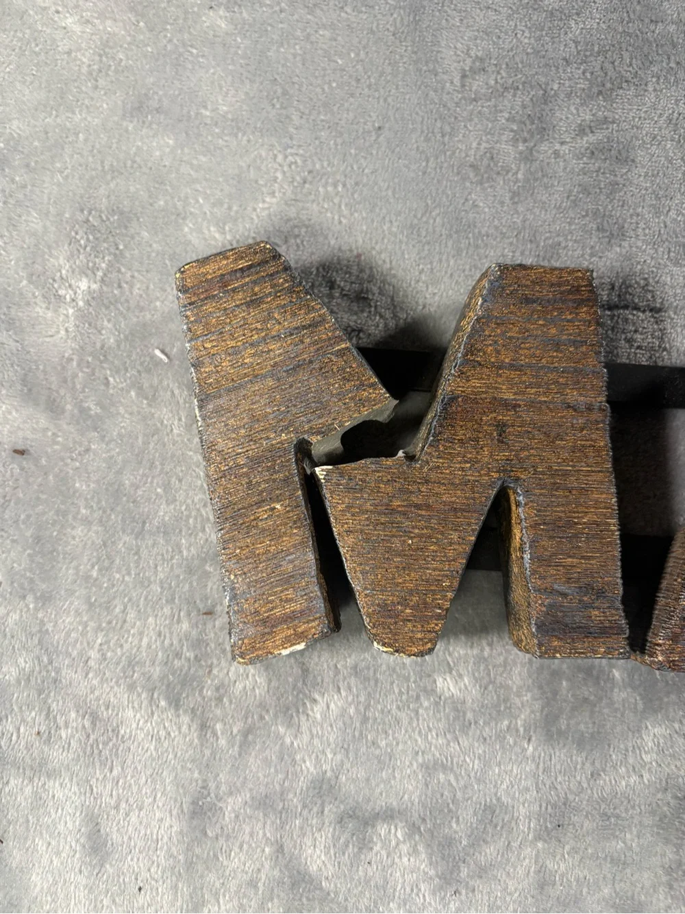 MAN CAVE Wooden Wall Sign - Brown Rustic Accent